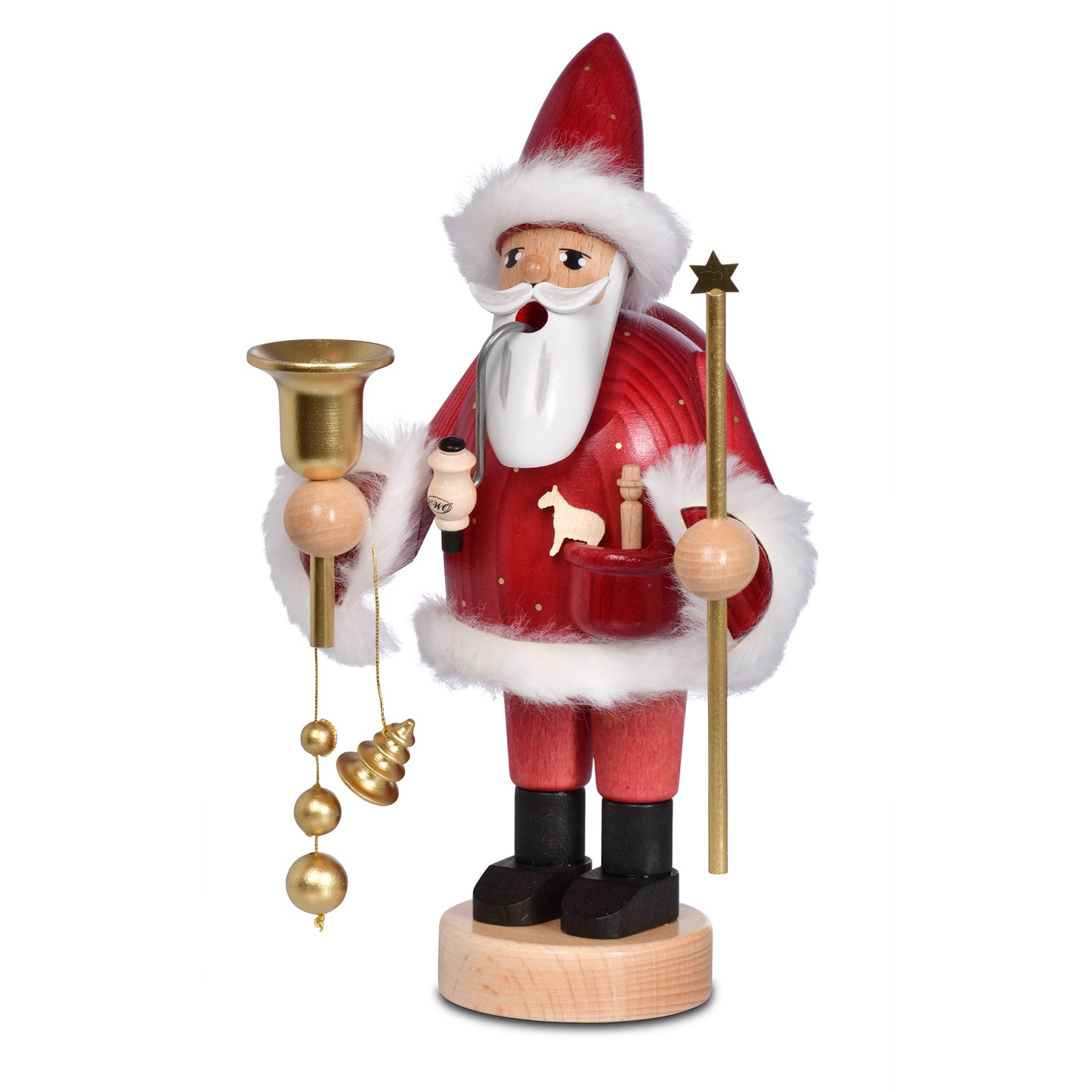 Räuchermann Santa Claus, rot, 18 cm