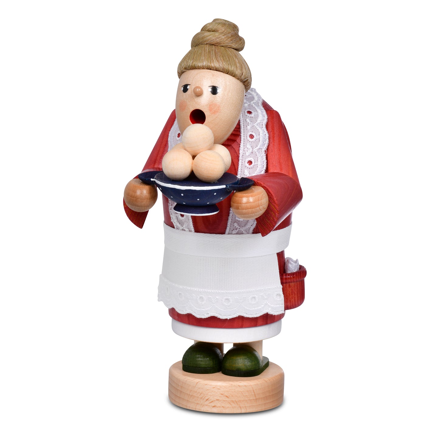 Räuchermann Oma mit Klößen, 17 cm