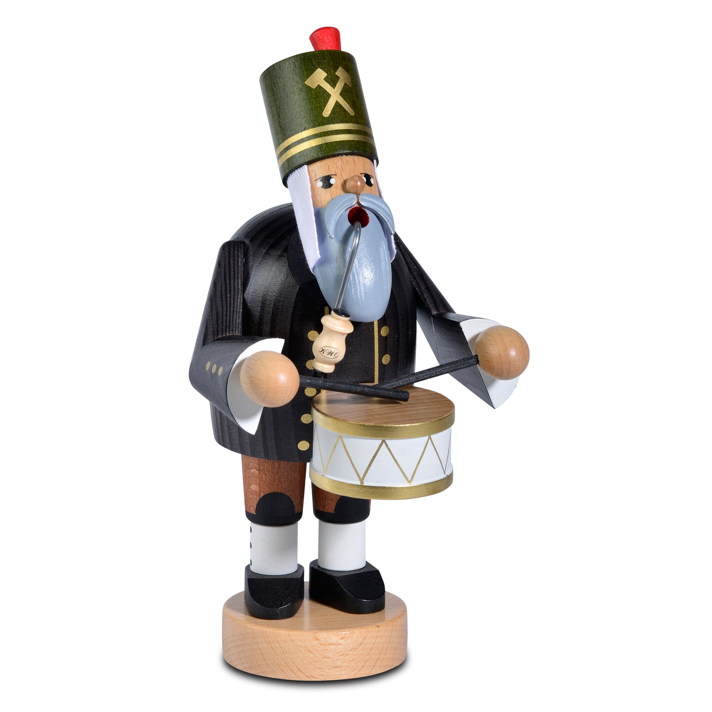 Räuchermann Bergmann mit kleiner Trommel, 20 cm