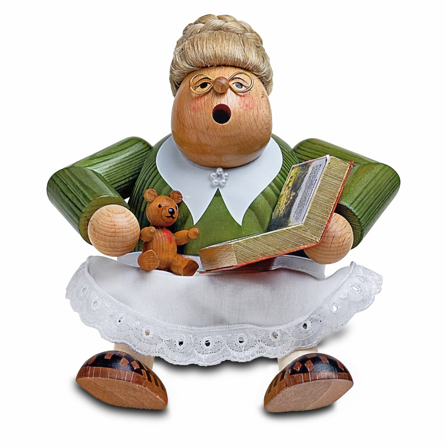 Räuchermann Kantenhocker - Märchentante, 16 cm