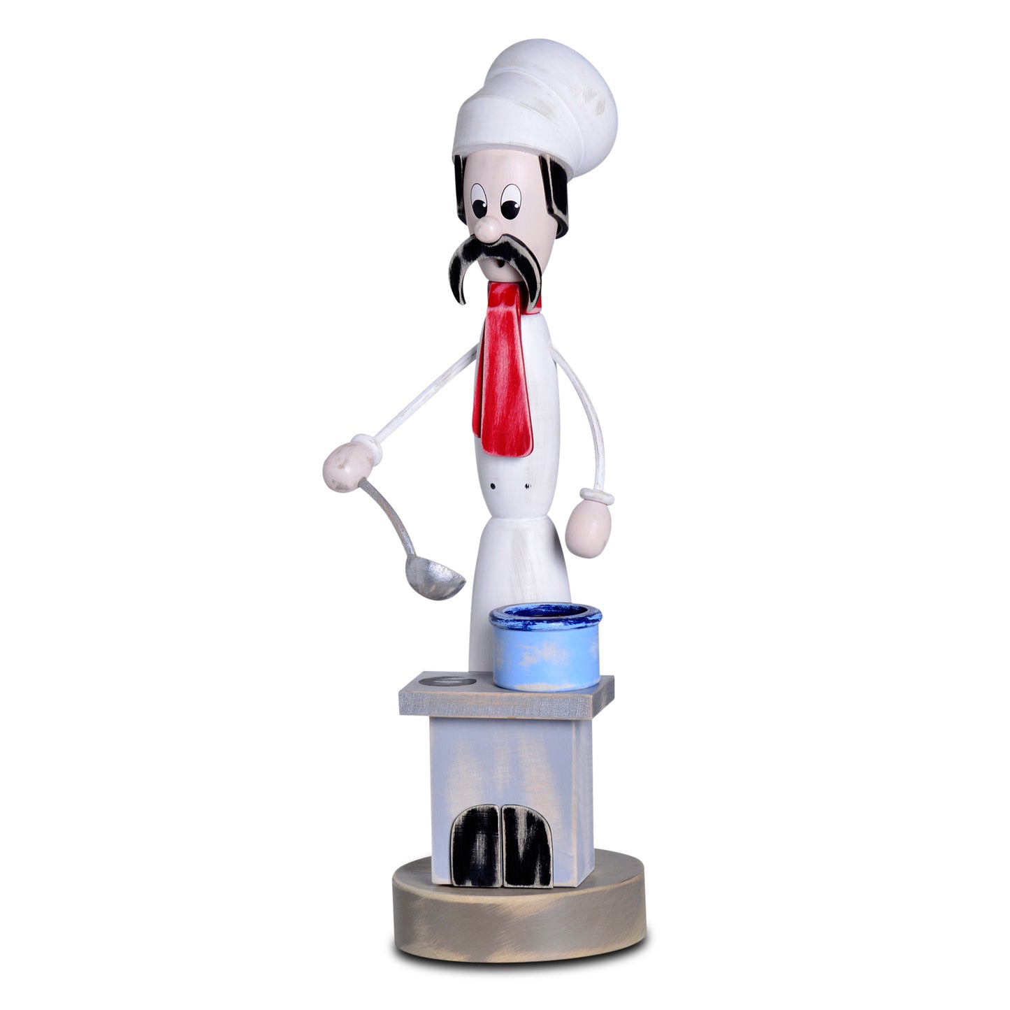Räuchermann Koch mit Herd, 40 cm