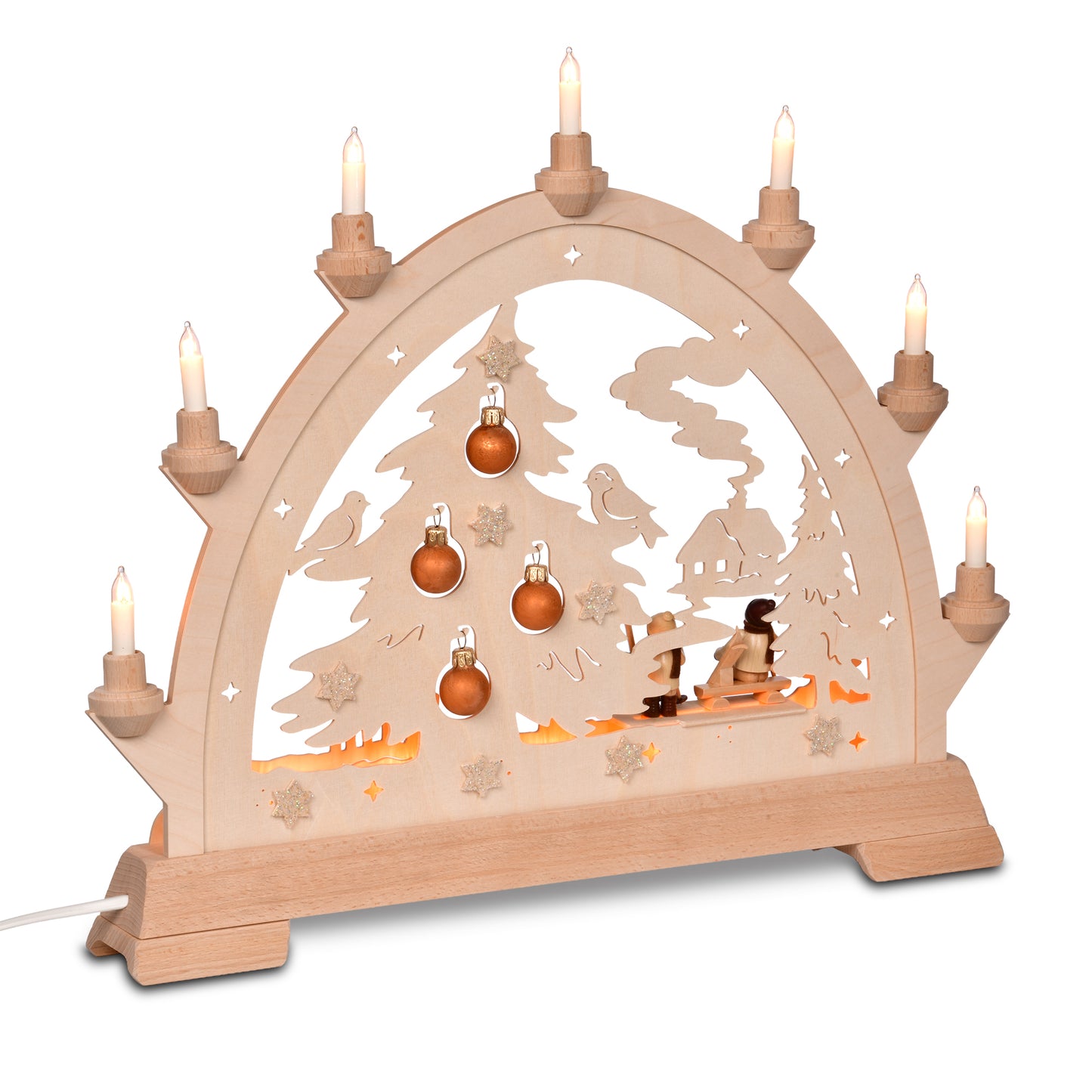 Schwibbogen - Tannenbaum mit Figuren
