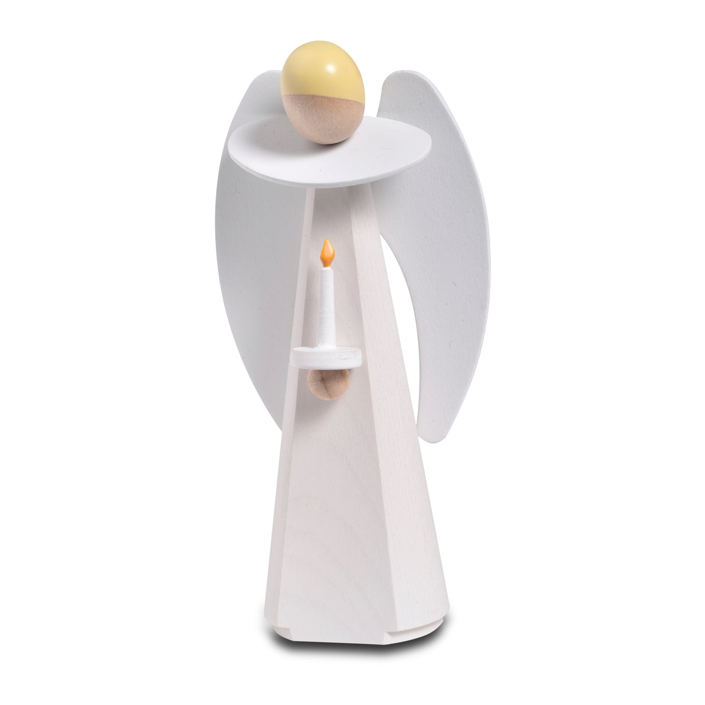 Engel mit Kerze - weiß, 11 cm