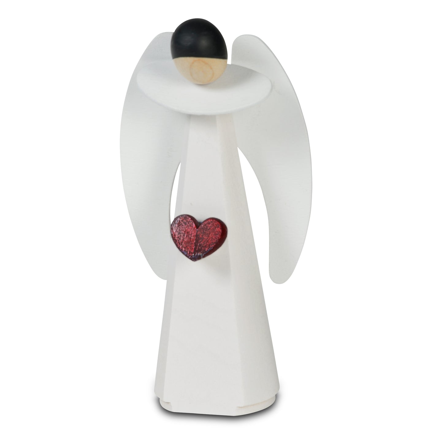 Engel mit Herz - weiß, 11 cm