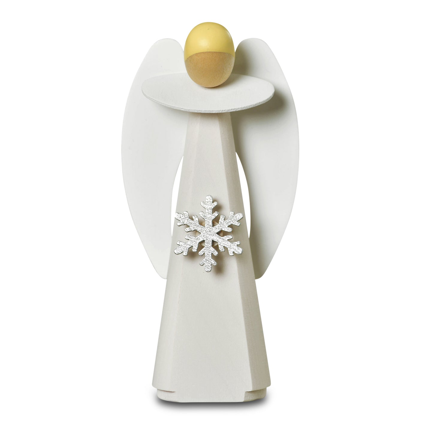 Engel mit Schneekristall, 11 cm