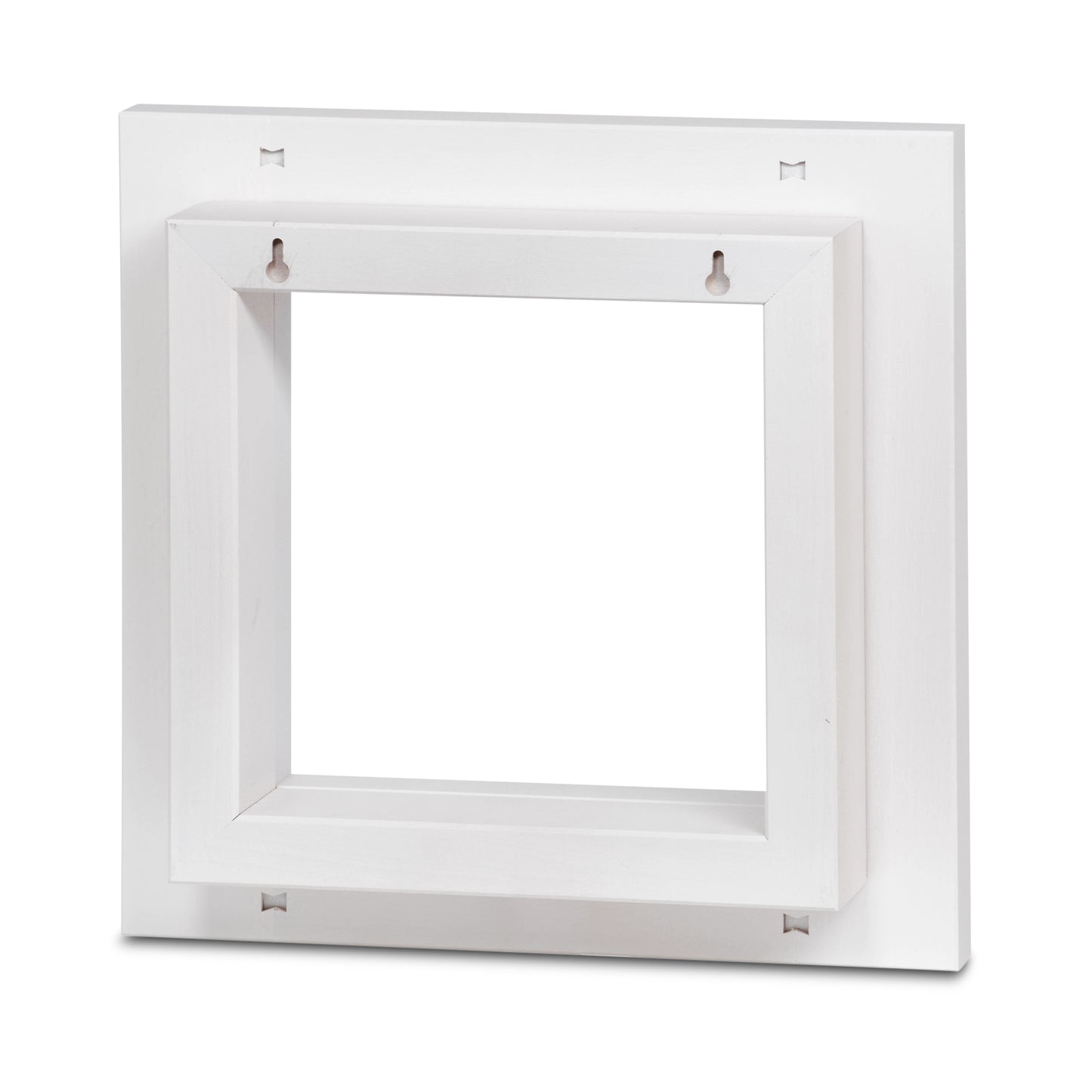 Rahmen quadratisch, weiß lasiert