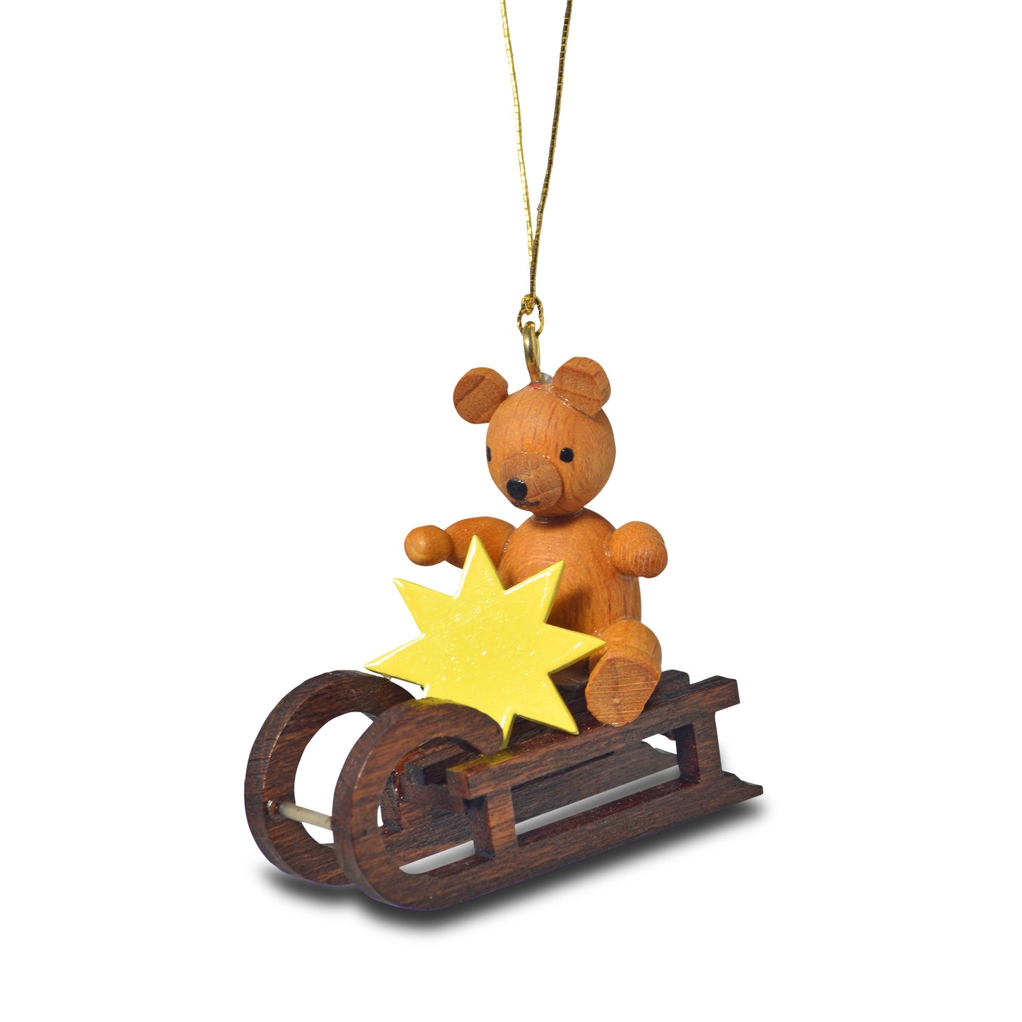 Baumbehang "Teddy auf Schlitten", 4 cm