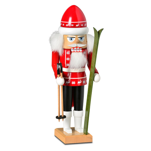 Nussknacker Skifahrer rot, 29 cm