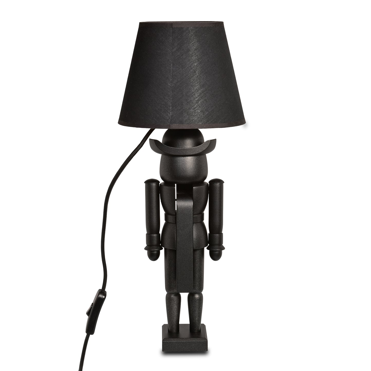 Nussknacker Tischlampe „Modern Black Edition“, 52 cm - aus dem Erzgebirge von KWO