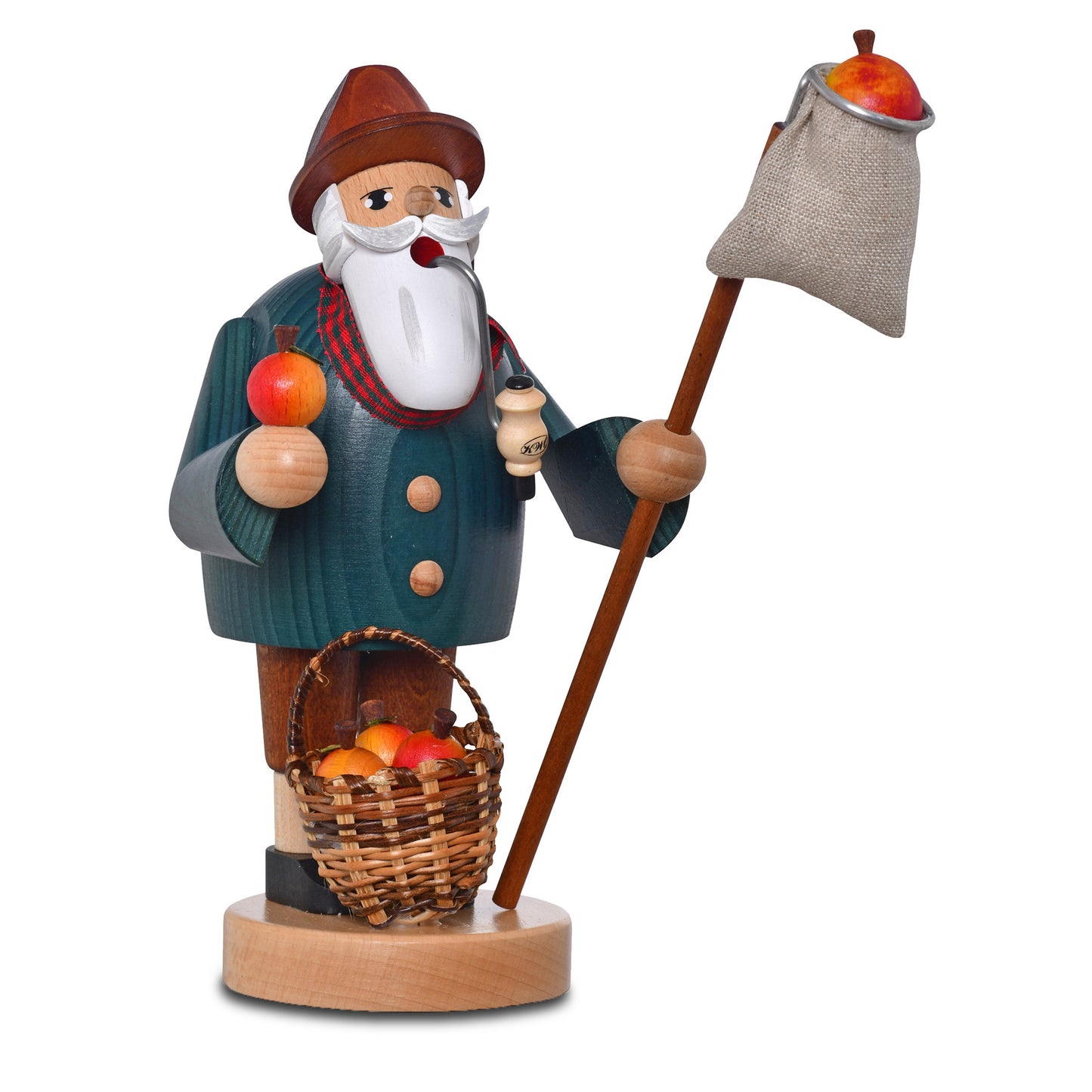 Räuchermann Apfelpflücker, 19 cm