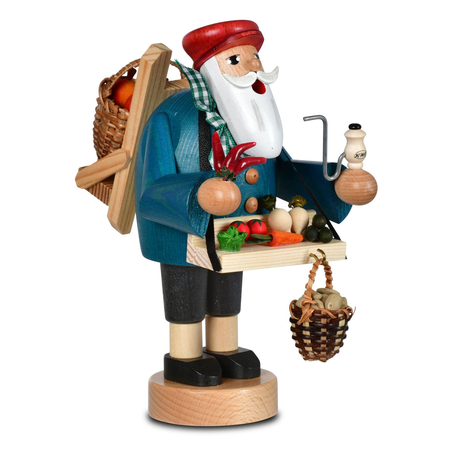 Räuchermann Obst- und Gemüsehändler, 18 cm