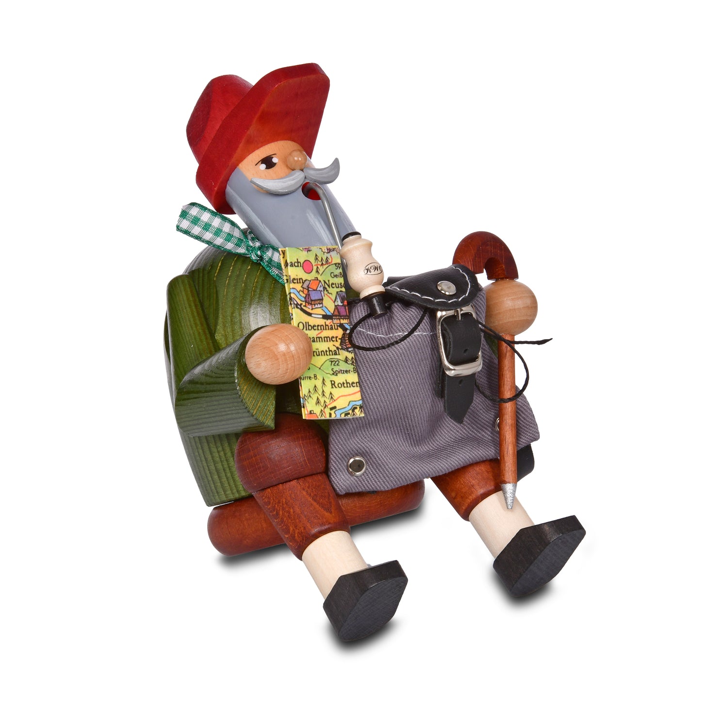 Räuchermann Kantenhocker - Olbernhauer Wandersmann, 15 cm