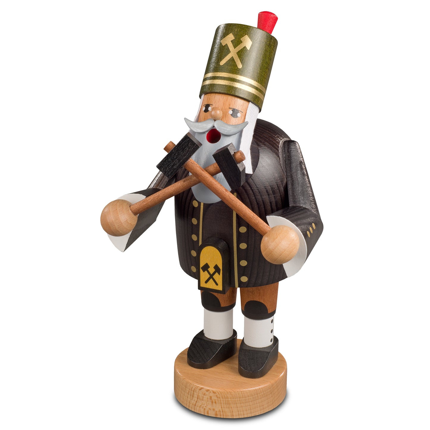 Räuchermann Bergmann mit Hammer und Schlägel, 20 cm