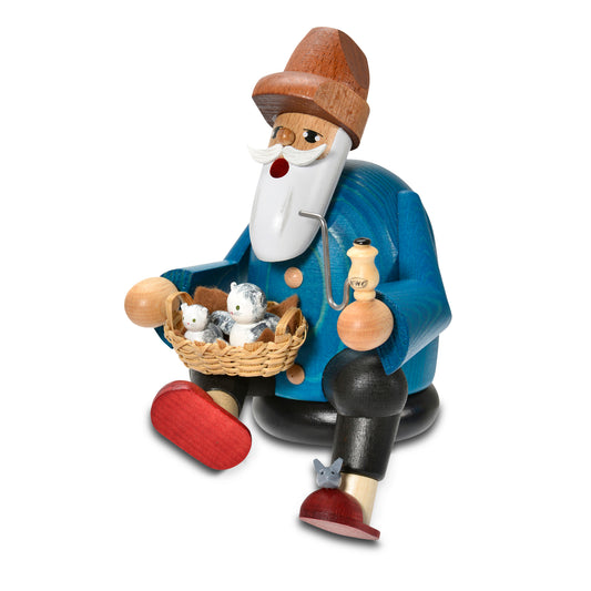 Räuchermann Kantenhocker - Katzenfreund, 15 cm