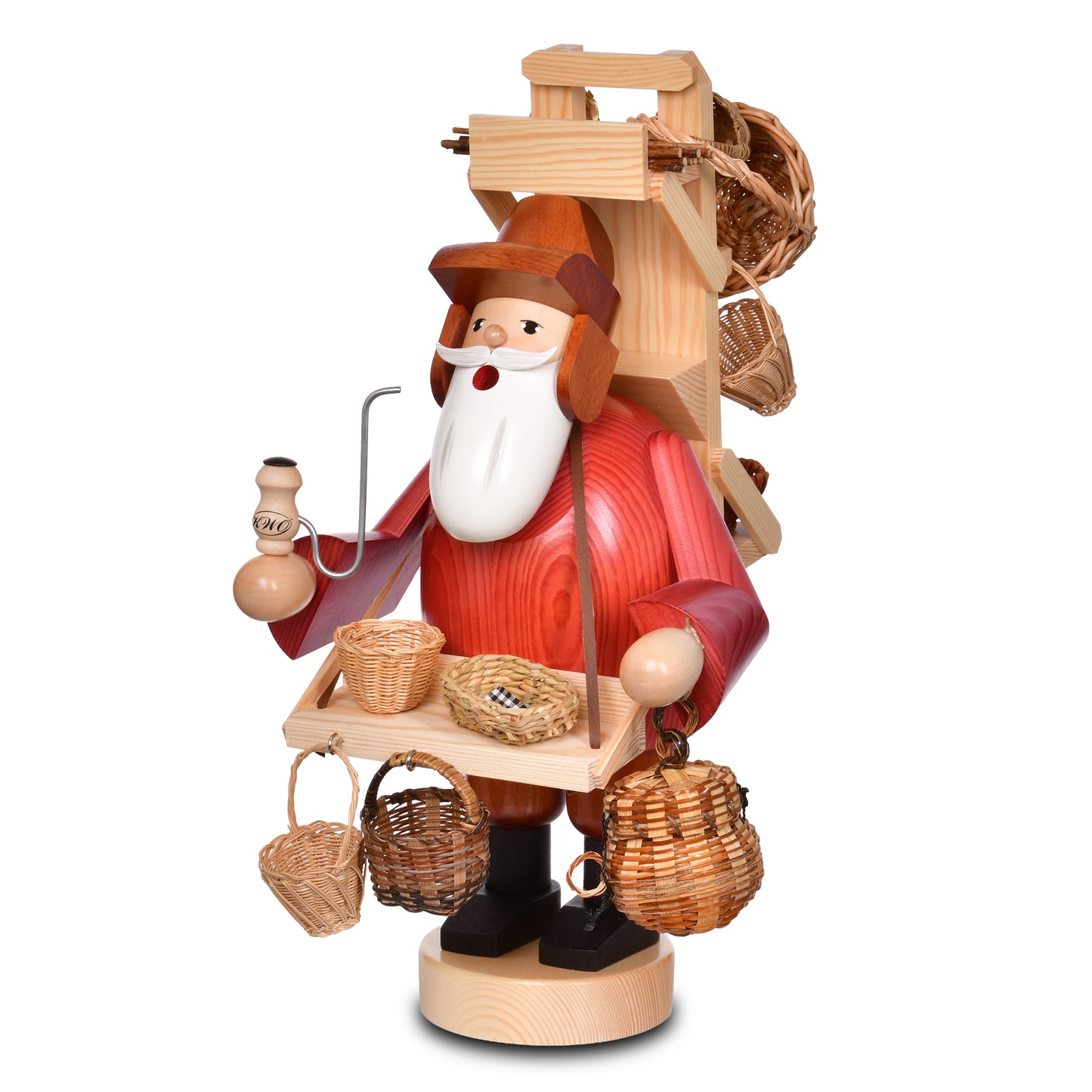 Räuchermann Korbhändler, groß, 45 cm