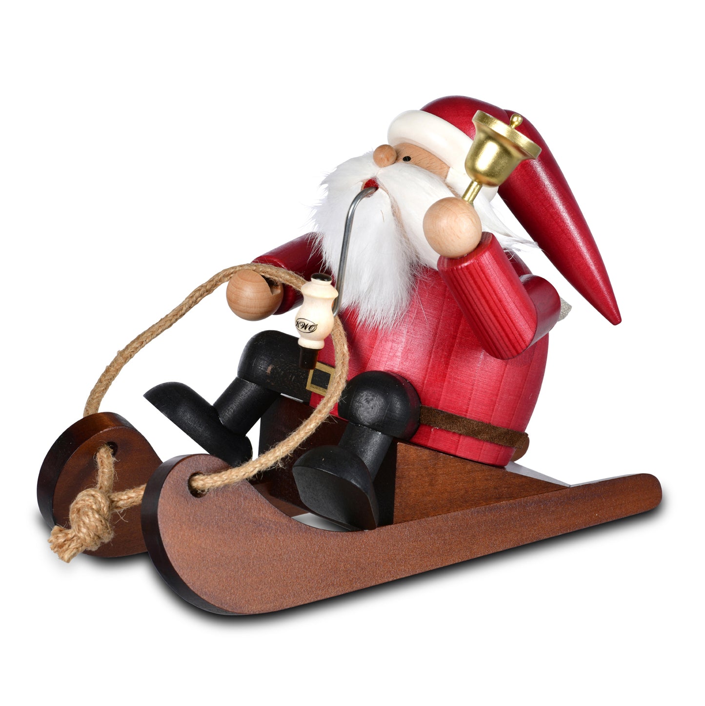Räuchermann Kantenhocker - Santa Claus mit Schlitten, 16 cm