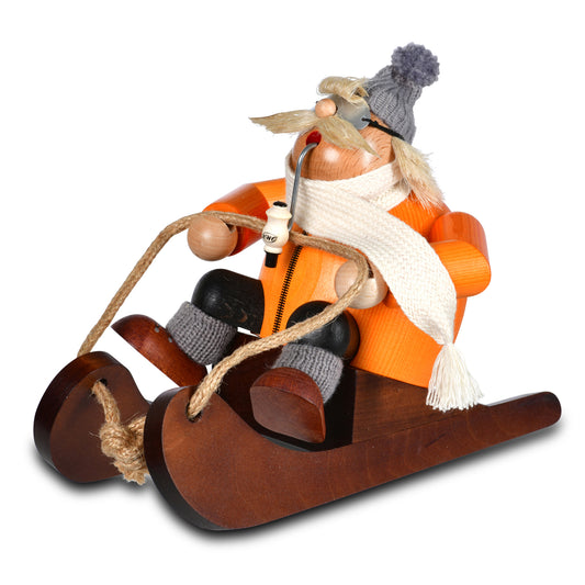 Räuchermann Kantenhocker - Rodel Andi, 16 cm