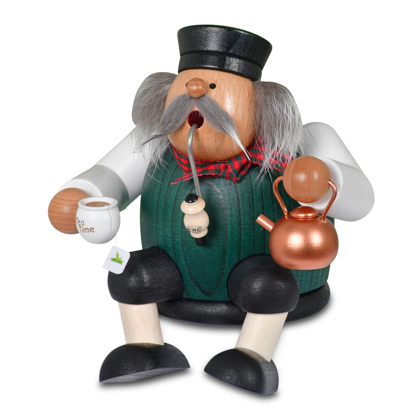 Räuchermann Kantenhocker - Tea Time* passend für Eisenbahnwagen, 15 cm