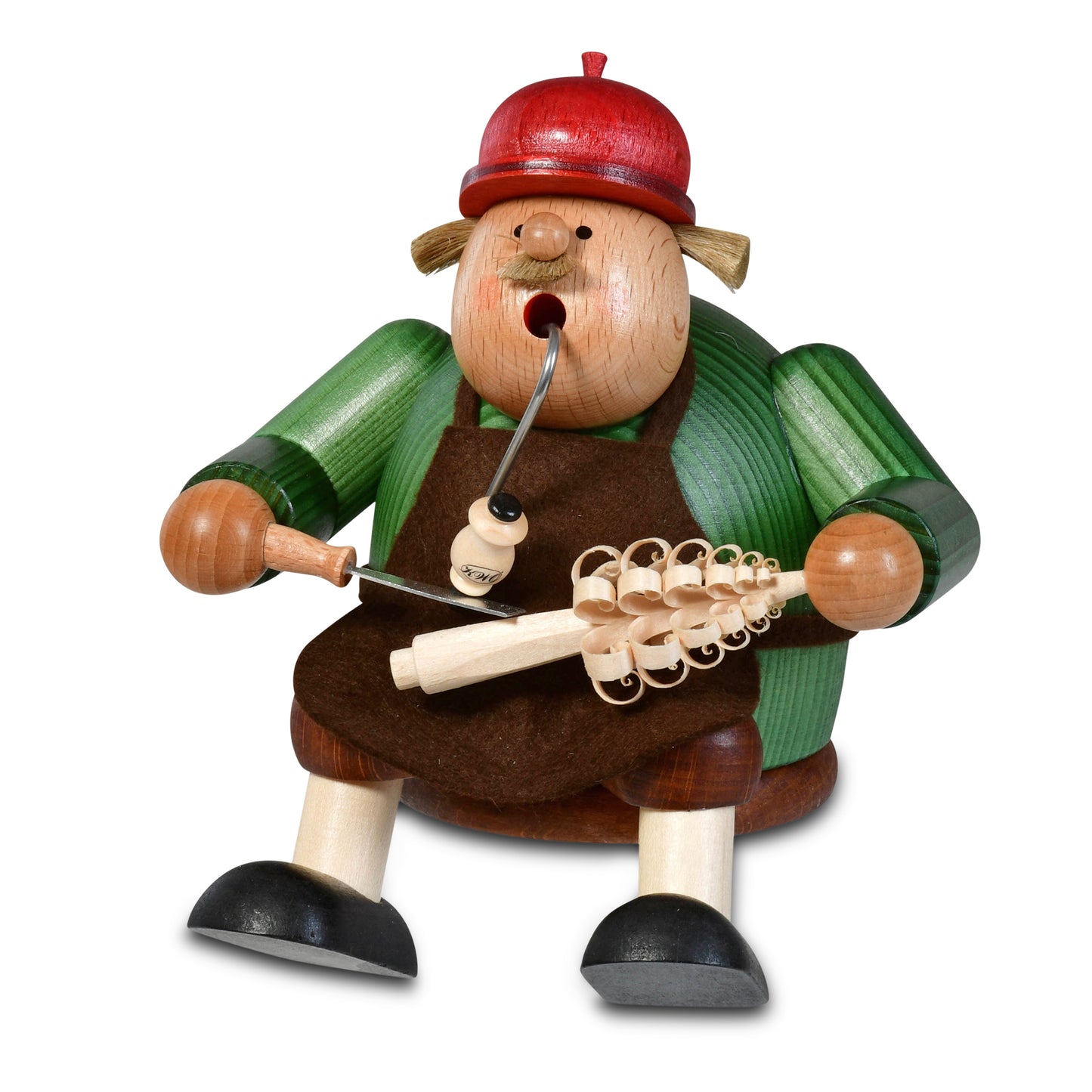 Räuchermann Kantenhocker - Spanbaumstecher, 16 cm