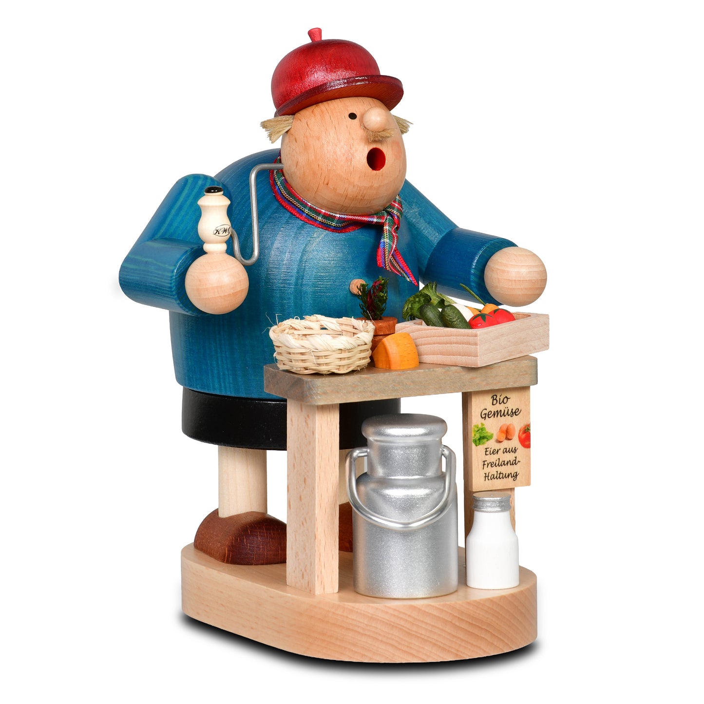Räuchermann Bio-Bauer, 18 cm - aus dem Erzgebirge von KWO