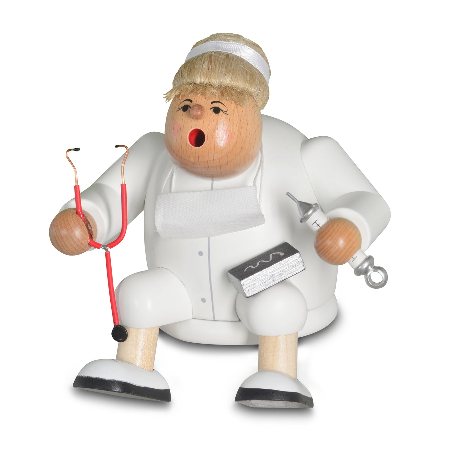 Räuchermann Kantenhocker - Ärztin, 15 cm