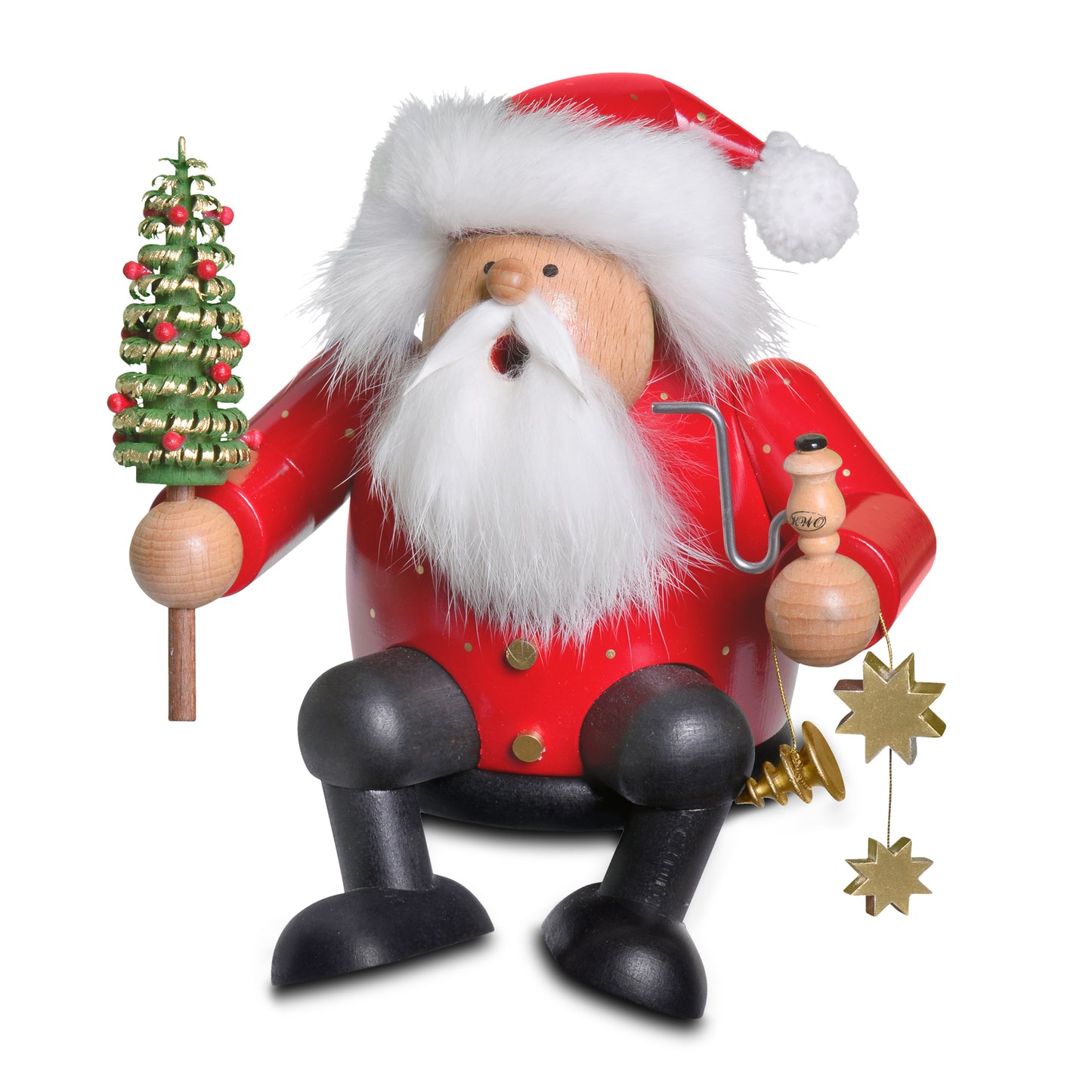 Räuchermann Kantenhocker - Weihnachtsmann* passend für Eisenbahnwagen, 14,5 cm