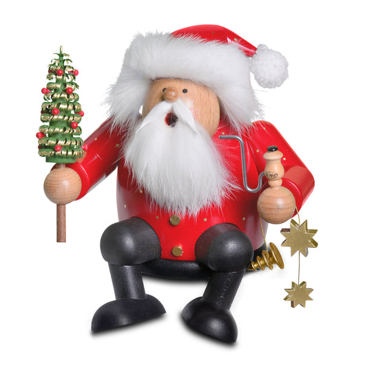 Räuchermann Kantenhocker - Weihnachtsmann* passend für Eisenbahnwagen, 14,5 cm