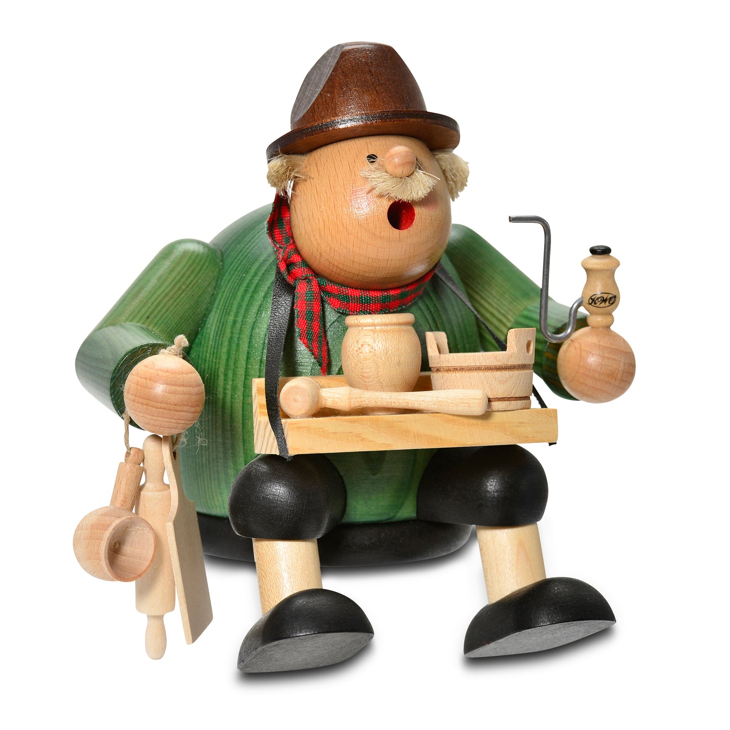 Räuchermann Kantenhocker - Holzwarenhändler, 15 cm