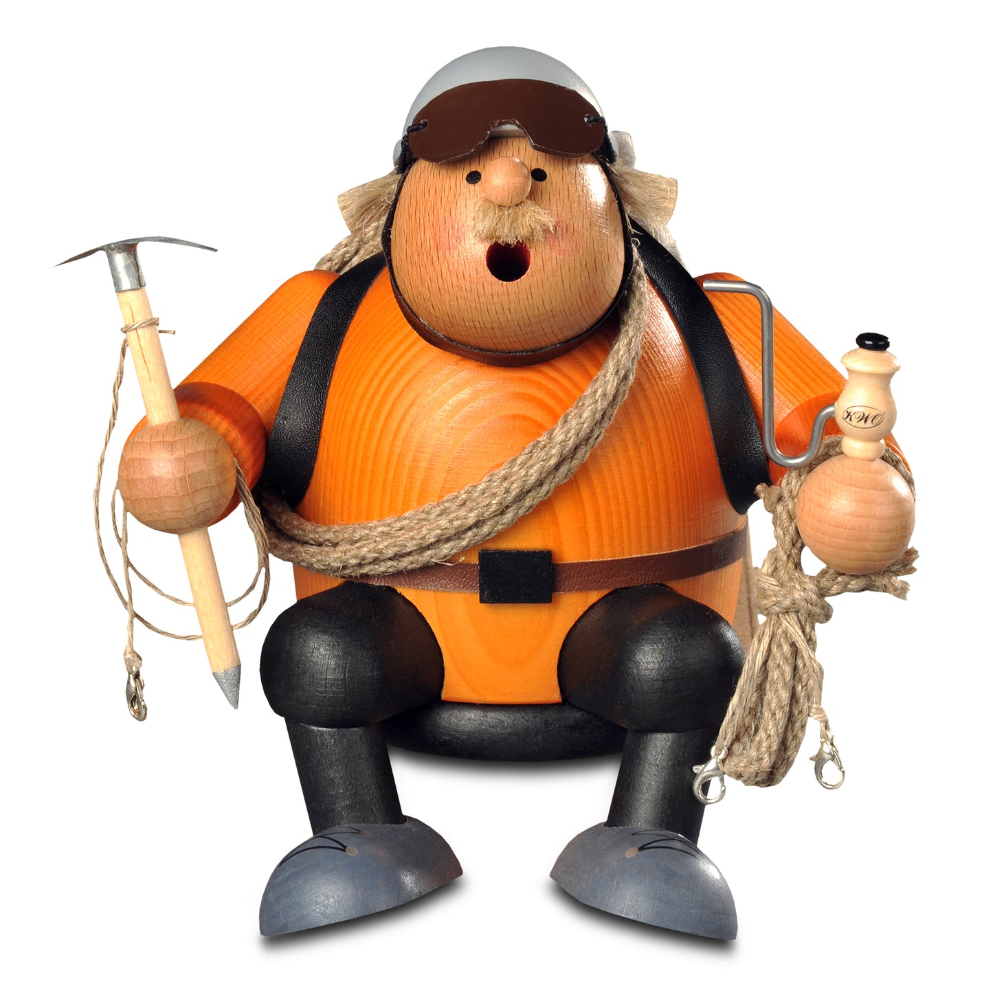 Räuchermann Kantenhocker - Bergsteiger* passend für Eisenbahnwagen, 16 cm