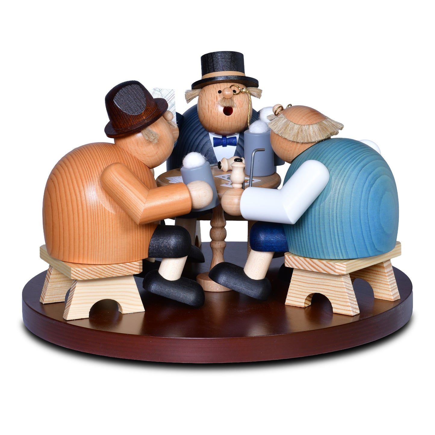 Räuchermann Skatrunde, 17 cm