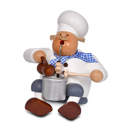Räuchermann Kantenhocker - Koch* passend für Eisenbahnwagen, 17 cm