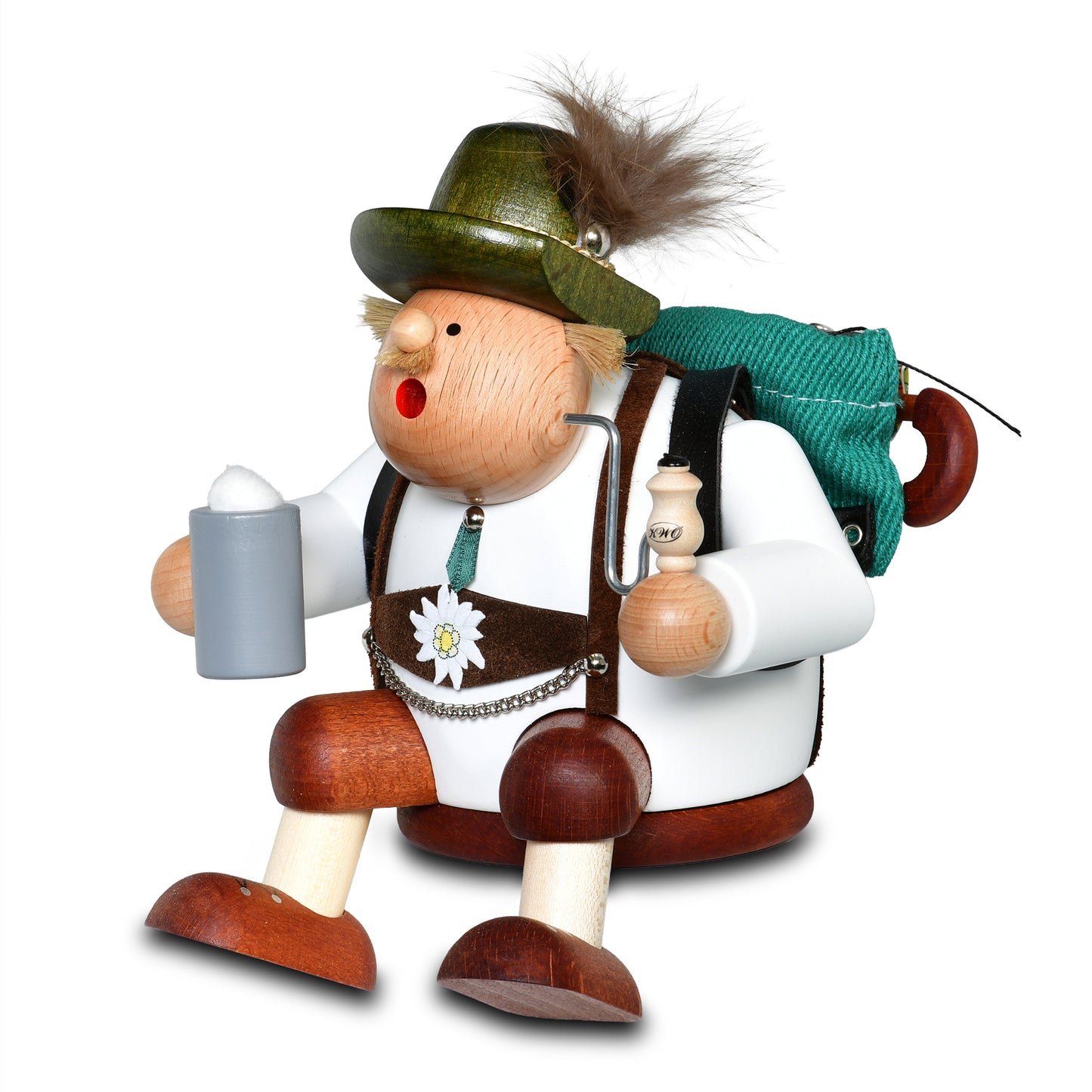 Räuchermann Kantenhocker - Wandersmann, 15 cm
