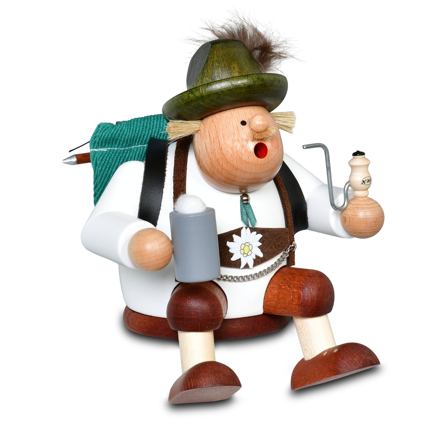 Räuchermann Kantenhocker - Wandersmann, 15 cm