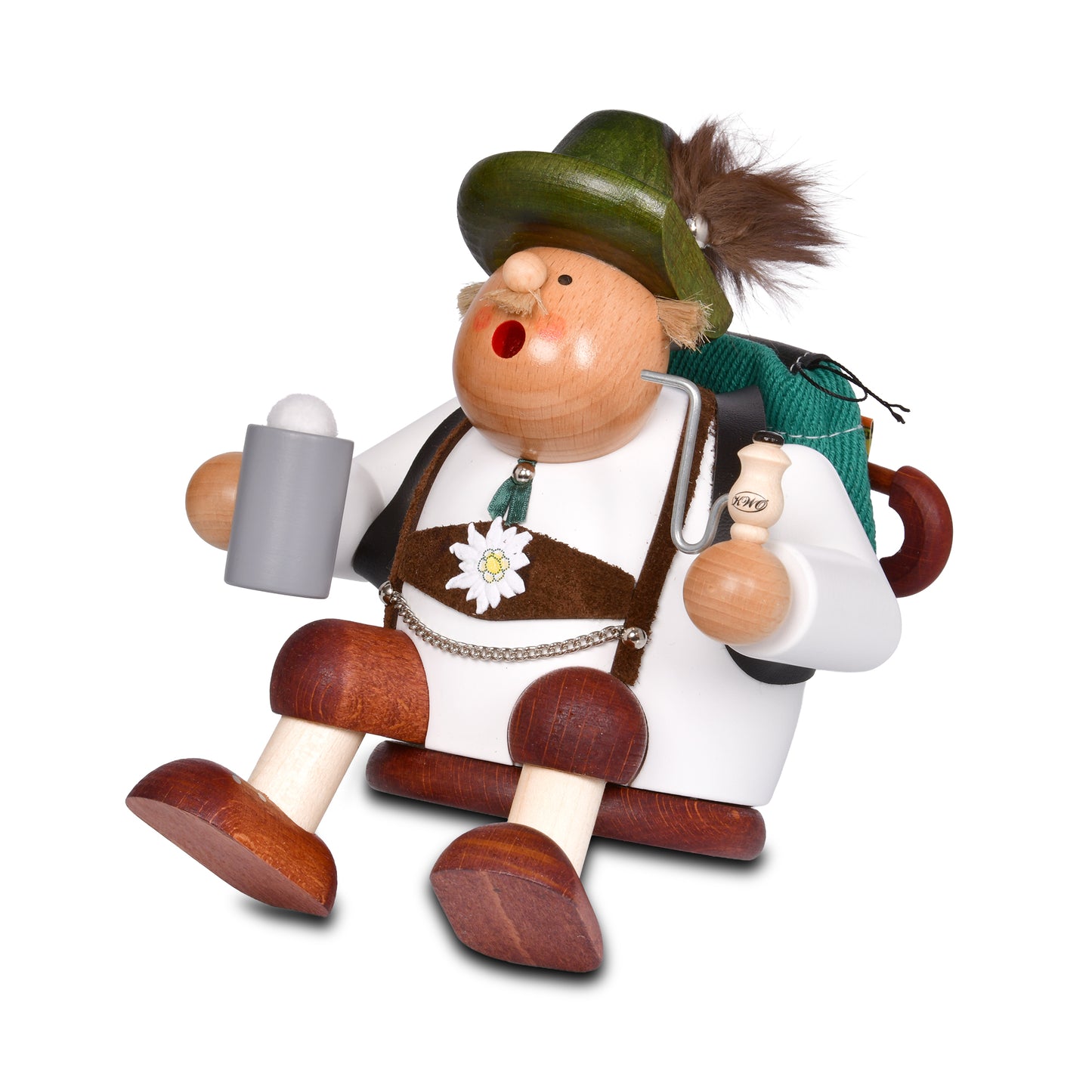 Räuchermann Kantenhocker - Wandersmann, 15 cm