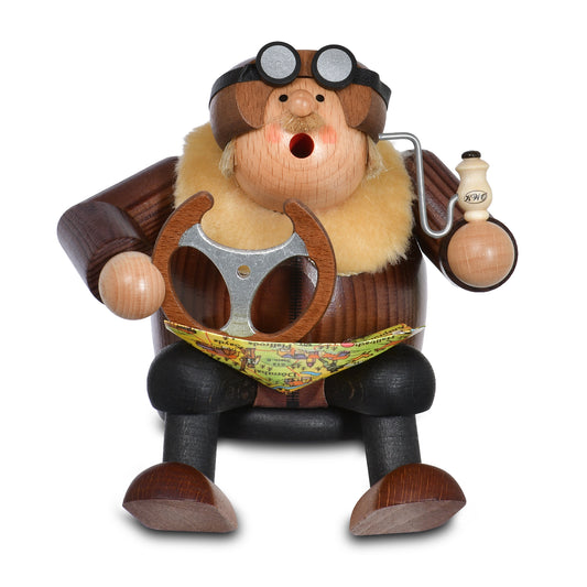 Räuchermann Kantenhocker - Pilot, 15 cm
