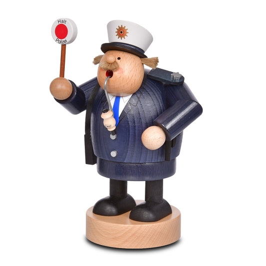 Räuchermann Polizist, 20 cm