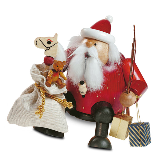 Räuchermann Kantenhocker - Weihnachtsmann* passend für Eisenbahnwagen, 15 cm