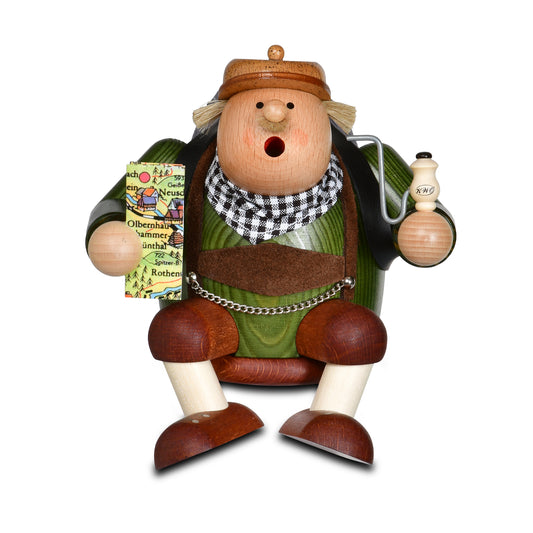 Räuchermann Kantenhocker - Tourist* passend für Eisenbahnwagen, 14 cm