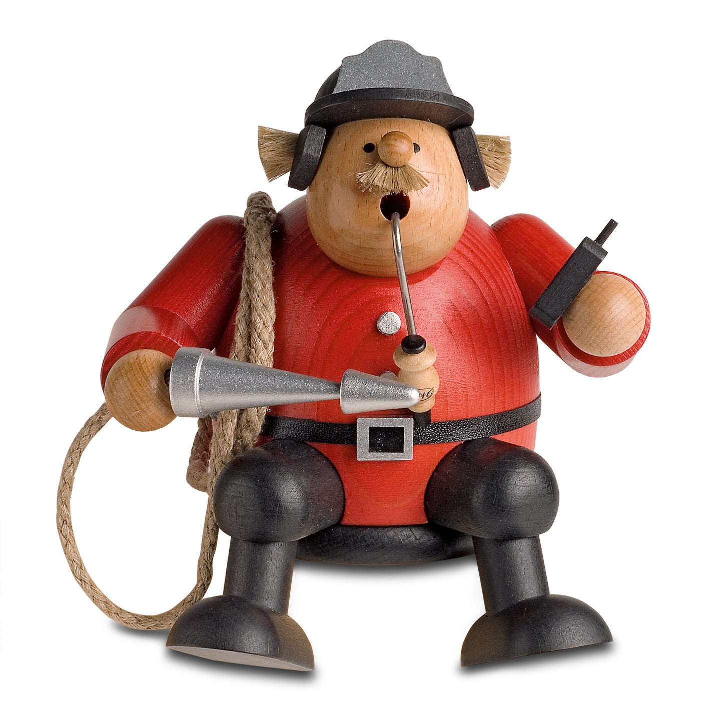 Räuchermann Kantenhocker - Feuerwehrmann, 15 cm
