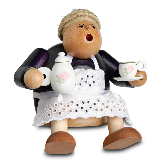 Räuchermann Kaffeetante, 14 cm