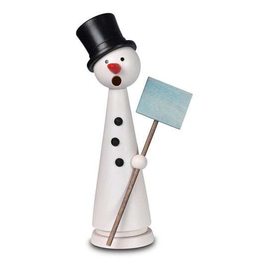 Räuchermann Schneemann Herbert weiß, 15 cm