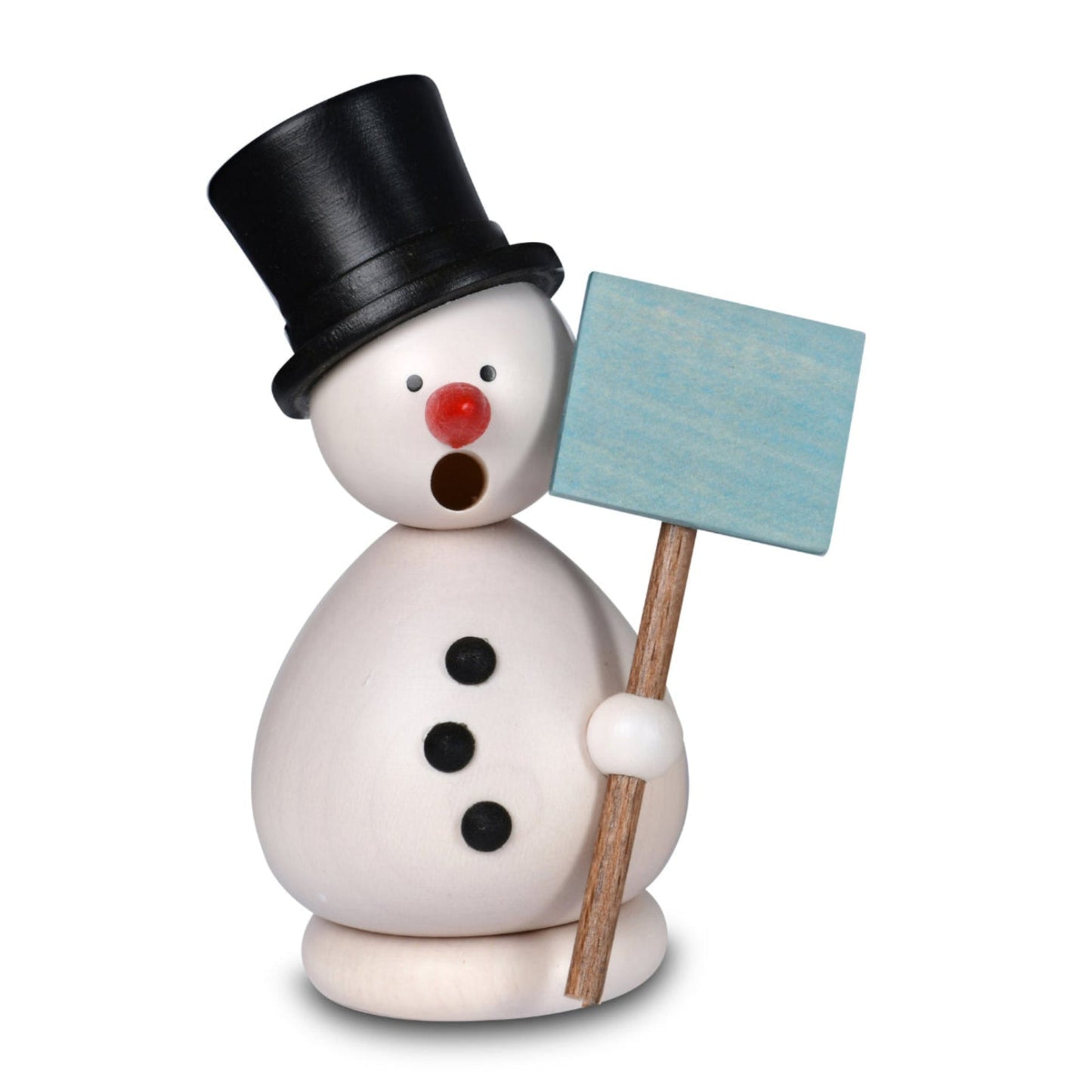 Räuchermann Schneemann Günther weiß, 10 cm