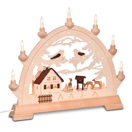 Schwibbogen - Rundbogen mit Rehen