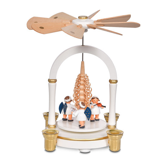 Pyramide einstufig, weiß - gold