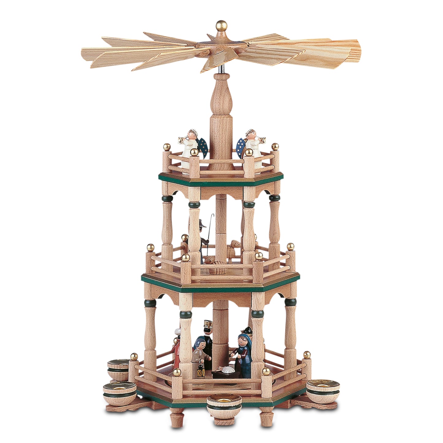 Pyramide zweistufig, natur