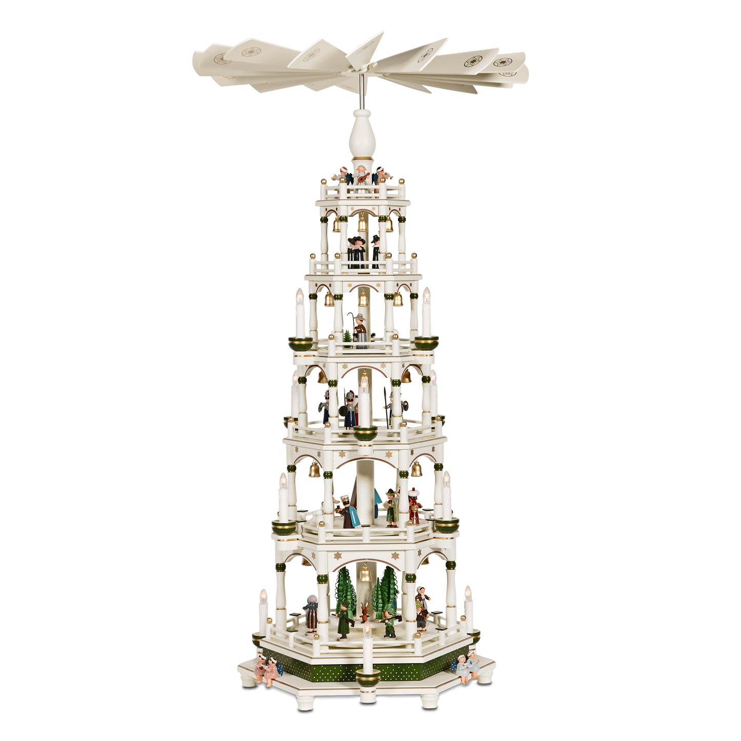 Weihnachtsgeschichte 5-stufig, weiß-grün