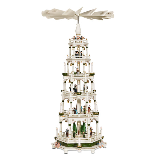 Weihnachtsgeschichte 5-stufig, weiß-grün