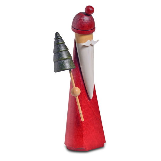 Weihnachtsmann mit Baum, 12 cm