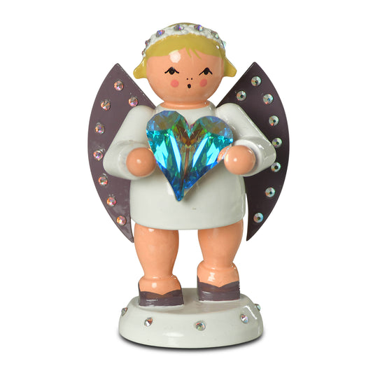 "Zauberbote" mit buntem Swarovski-Herz, limitiert auf 250 Stück, 6 cm