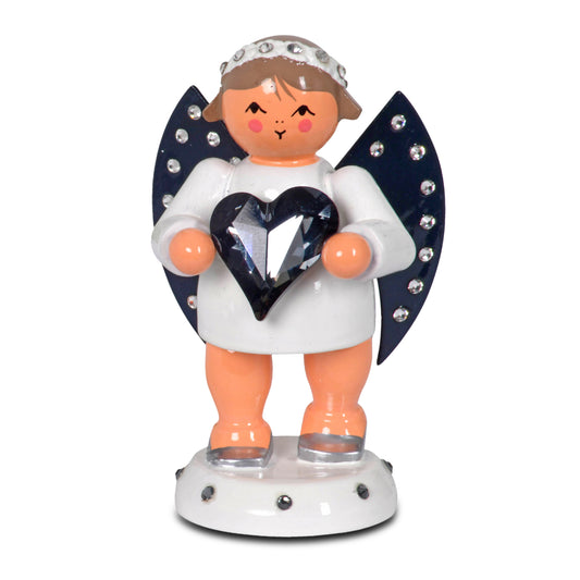 "Friedensbote" mit Anthraziten Swarowski-Herz; limitiert auf 250 Stück, 6 cm